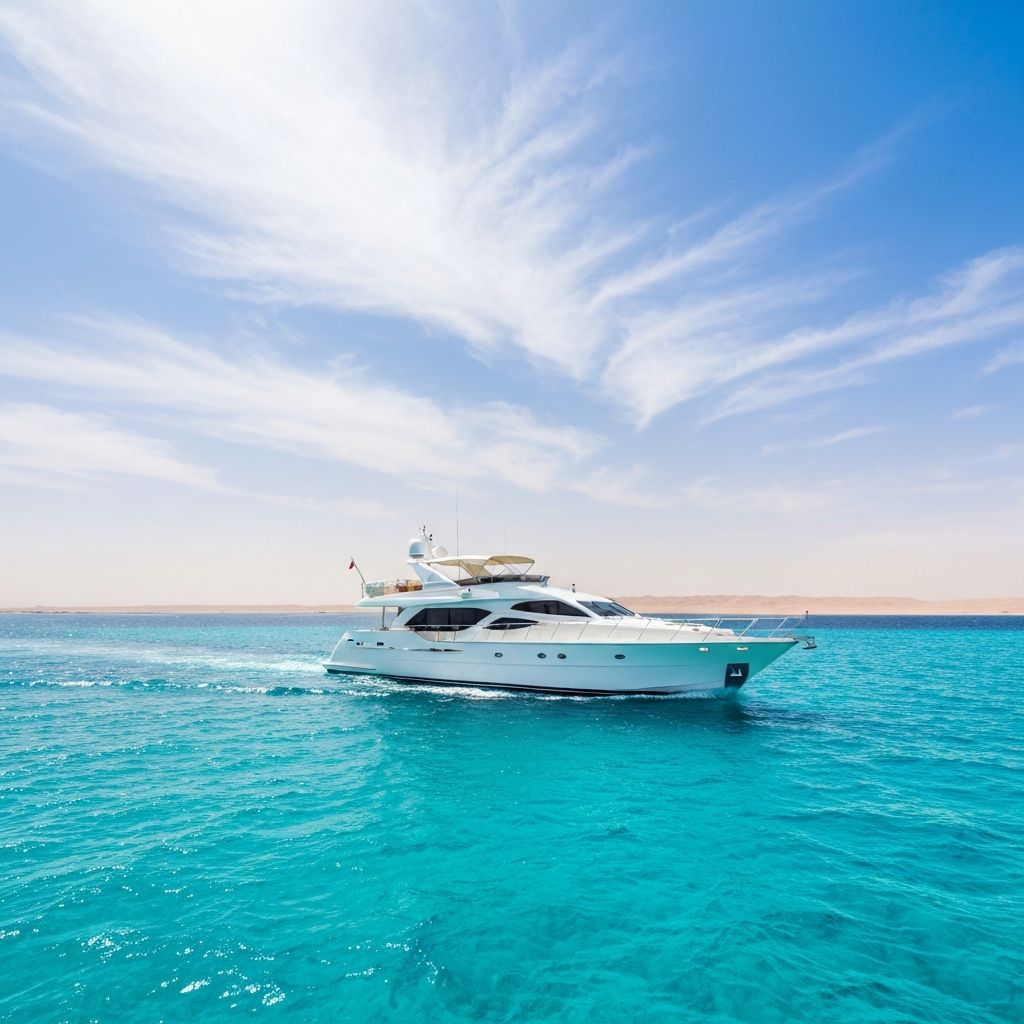 يخت فاخر في البحر الأحمر
